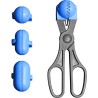 la croquetera - utensilio multiuso con 4 moldes intercambiables - azul