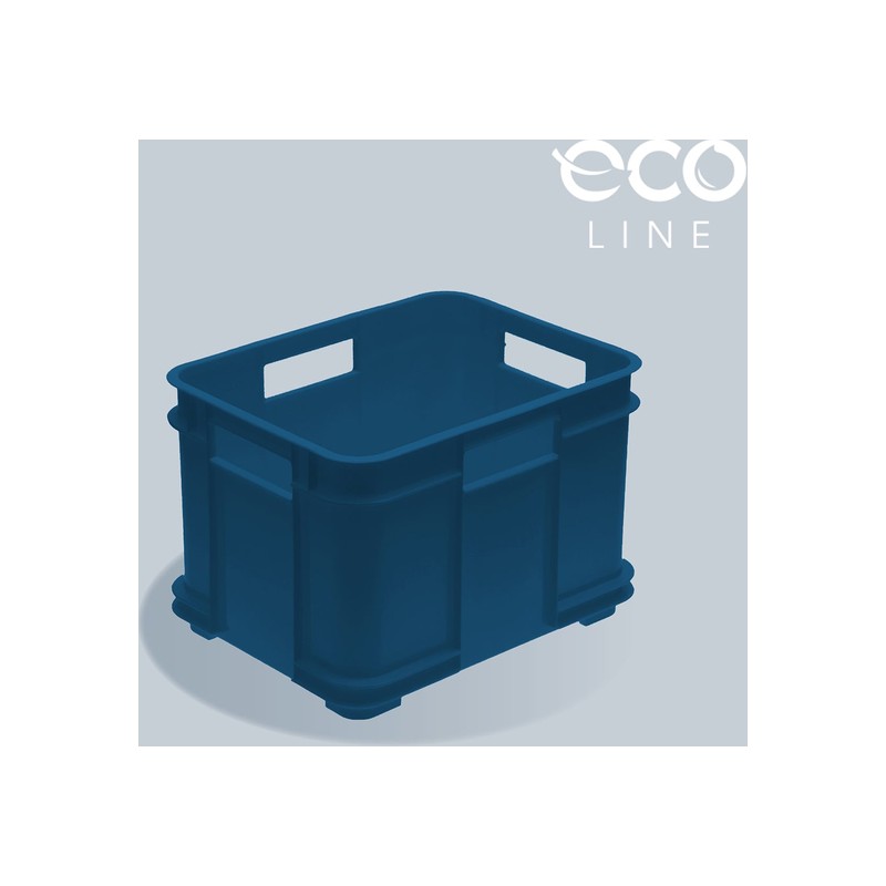 caja de almacenaje, plástico eco (pp), 35x27x22 cm, 16 l, azul