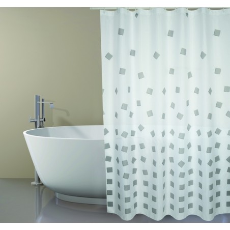 cortina de baño poliester 180x200 premium thika anth