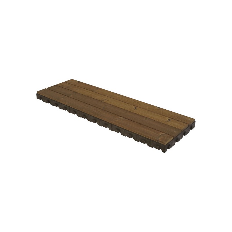 lámina para pavimento madera combi-wood, 118x40x6,5 cm (117x39 netos); 1m²: 2 láminas