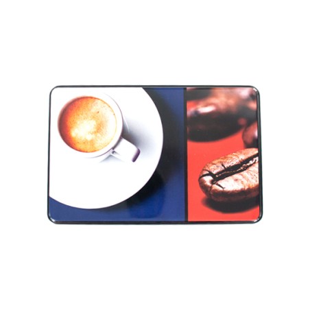 caja chapa rectangular diseño taza de café