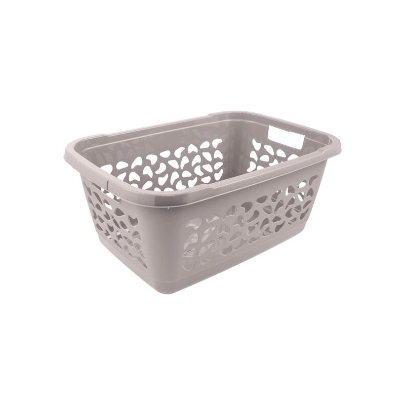 cesta para la colada, con circulación de aire, polipropileno, 52 l, jost, gris, 65x44x28 cm