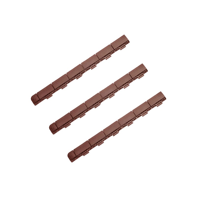 pack 3 remates de 61x5,2x1,3 cm acabado macho finalización suelo marte marrón