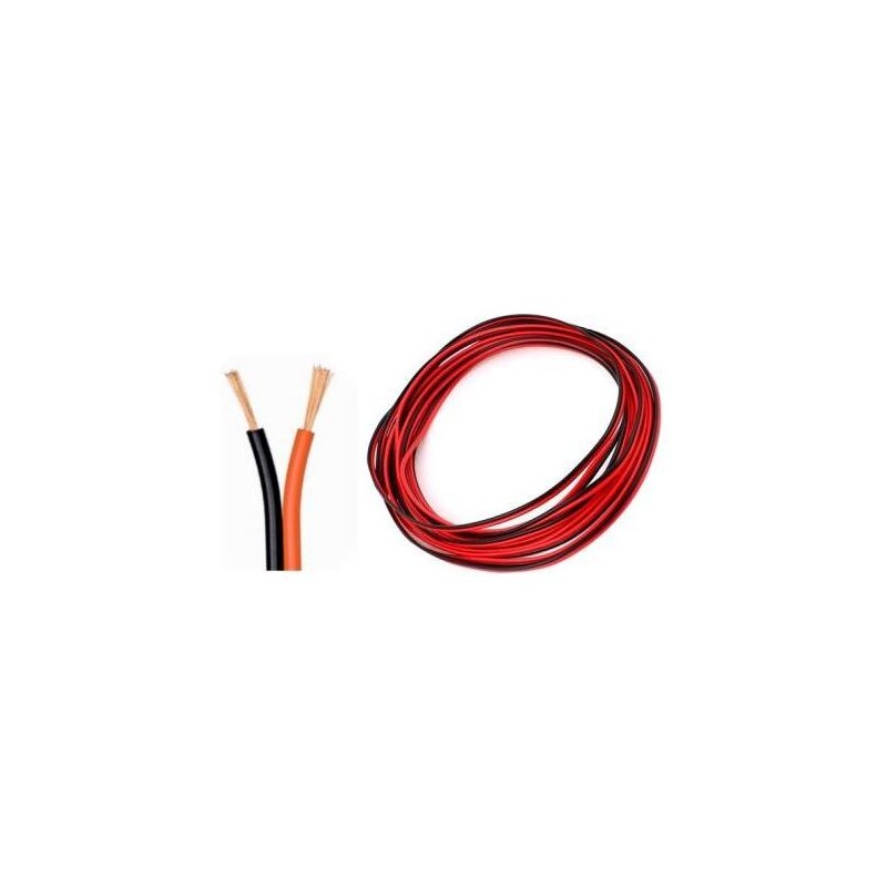 cable para audio 10m 2x0.5mm bicolor rojo-negro 7hsevenon elec