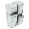 juego de 4 cubos de reciclaje 2x35l y 2x25l prosperplast