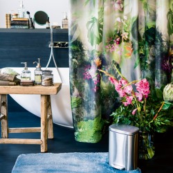 spirella colección jungle , cortina de ducha textil 180 x 200, 100% polyester, verde