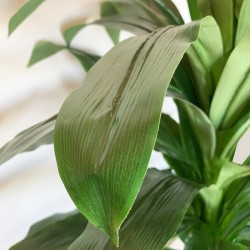 planta artificial dracena de 100 cm de altura en color verde con maceta