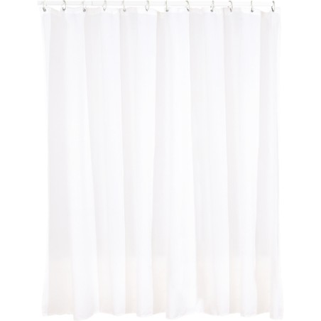 cortina de baño de polyester 180 x 200 cm blanca