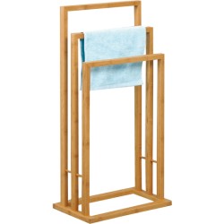 toallero de bambú con 3 barras 42x24x82cm