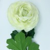 pack de 6 ramos de ranunculo gigante con tacto natural 55 cm con flores de diam 12 cm en color blanco
