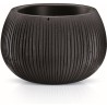prosperplast beton bowl de plástico con depósito en color cemento negro - 16,1 x 23,8 23,8 cms