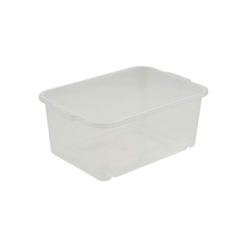 caja de almacenaje, plástico resistente (pp), 2,8 l, 25 x 17 x 10 cm, wilma, transparente neutro