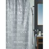 cortina de ducha textil , plateado