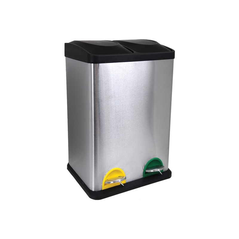 cubo de reciclaje ecológico 30 litros de 2 compartimentos