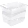 2x cubo de almacenaje con tapa, plástico, transparente, 24 l