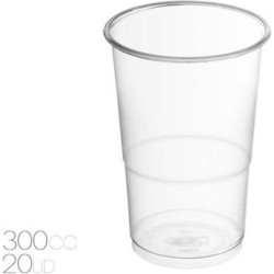 vasos plástico x 20uni. 300 cc.tranparente