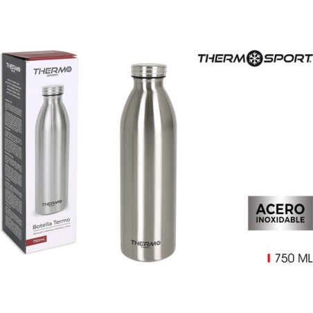botella termo acero 750ml silver
