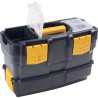 caja de herramientas doble l350xp170xh230 mm, con 2 organizadores + bandeja + compartimento para herramientas eléctricas
