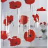 cortina de ducha textil - diseño amapolas