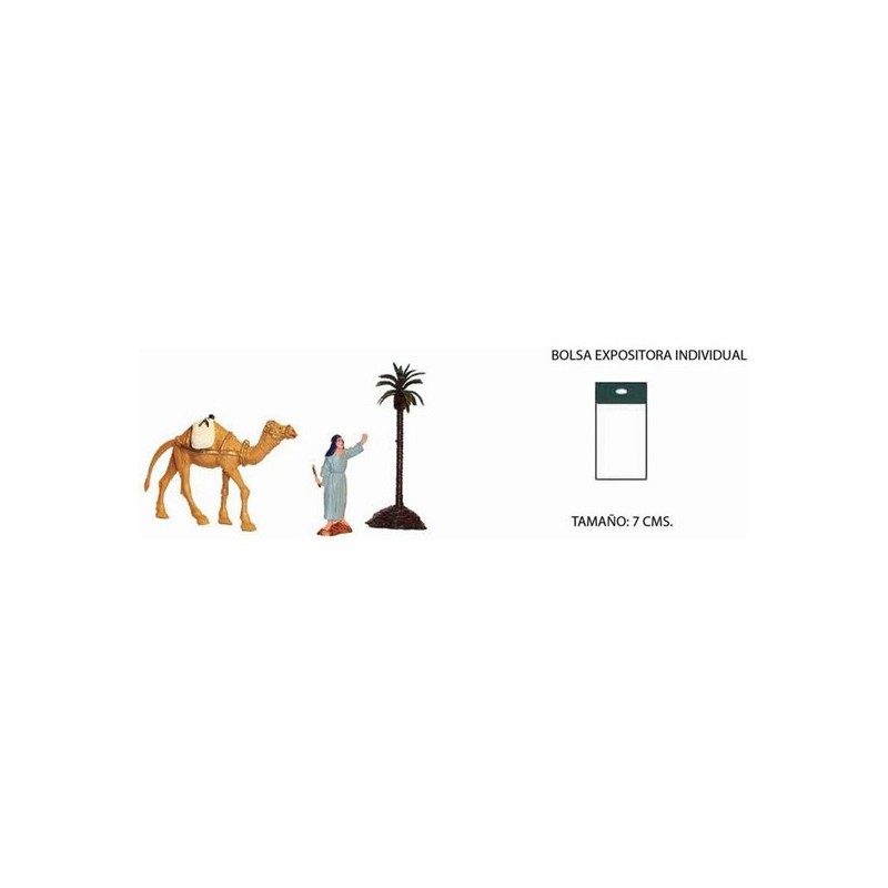 camello carga + pastor - palmera 7cm.
