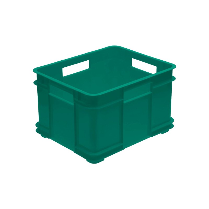 caja de almacenaje xl, plástico eco (pp), 43 x 35 x 24 cm, 28 l, verde