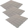 pack 3 baldosas para terraza de 55,5x55,5 cm efecto cruzado. cobertura total 0,9 m2 – colección marte – gris claro