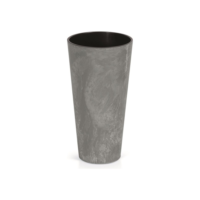 prosperplast tubus slim effect de plástico con depósito en color gris oscuro, 38,1 x 20 x 20 cms