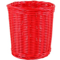 cesta pp cubiertos rojo 12,5x14cm