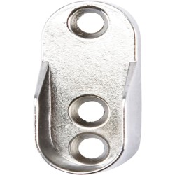 soportes para barra de armario - extremo - oval - metalizado