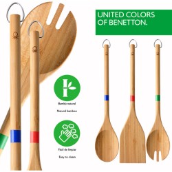 set 3pc utensilios cocina bamboo casa benetton