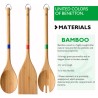 set 3pc utensilios cocina bamboo casa benetton