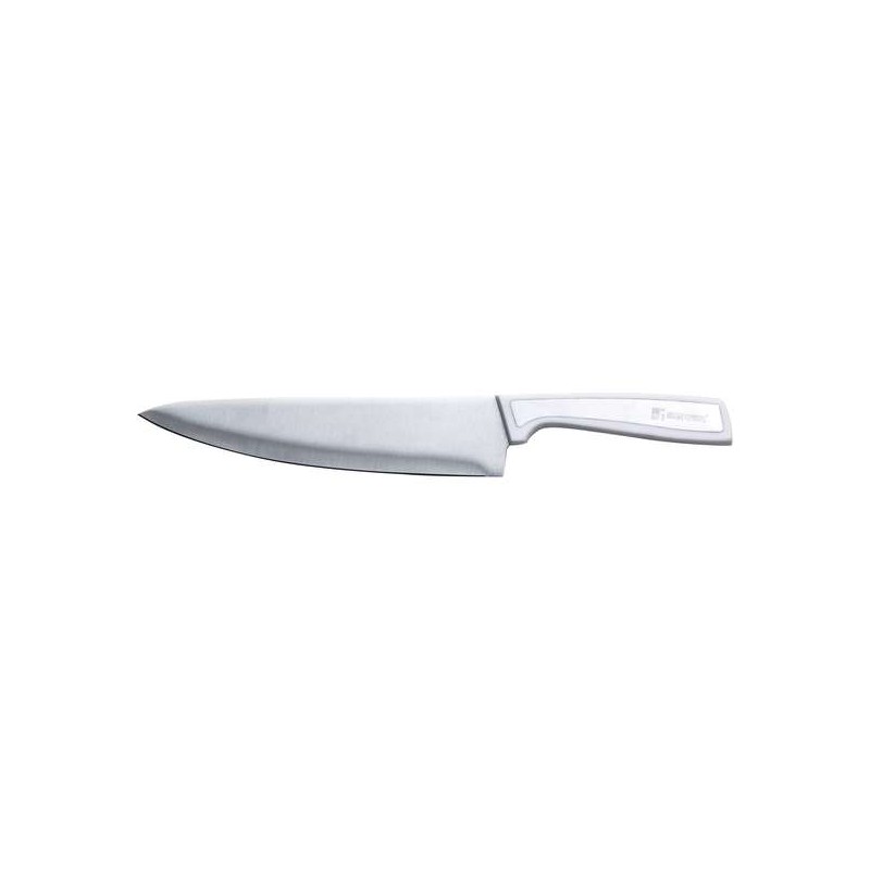 cuchillo chef 20cm acero inox bergner colección resa blanco