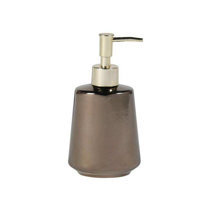 dispensador de jabón de 305ml efecto bronce hecho en gres