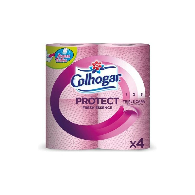papel higienico rosa x4 - 3 capas