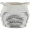 cesta item de algodón en color blanco con rayas