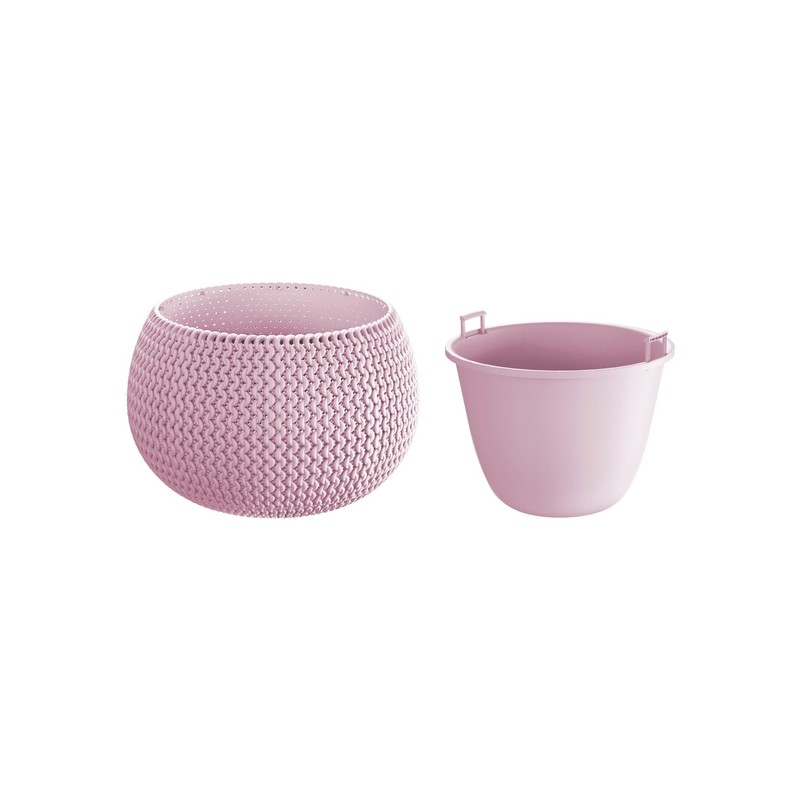 maceta redonda splofy bowl de plastico en color violeta 47,8x47,8x30 cm