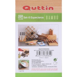 set 8 especieros soporte bambu quttin