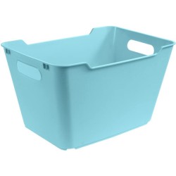 2x caja de almacenaje, polipropileno, 12 l, lotta, azul claro, 35.5x23.5x20 cm