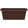 jardinera respana con soporte de plastico en color marron 59 x 18,4 x 14,5 cm