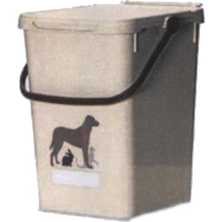 contenedor con tapa para comida de mascotas con asa autoblocante