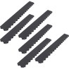 pack de 6 baldosas plásticas (1m²) para suelo (jardín, terraza, piscina, camping, balcón, exterior) gris striped, 117x15,7x2,5 c