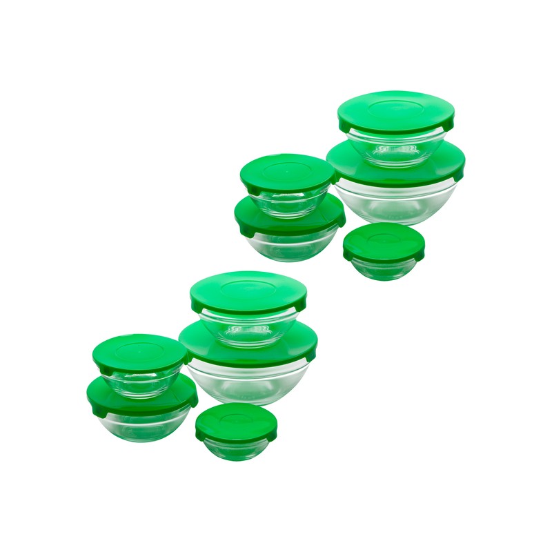 pack 10 boles con tapa de cristal en color verde san ignacio energy
