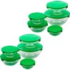 pack 10 boles con tapa de cristal en color verde san ignacio energy
