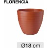 maceta florencia - terracota - ø13x12 cm.