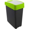 cubo de la basura premium con tapa abatible, tacto suave, 25 l, magne, verde