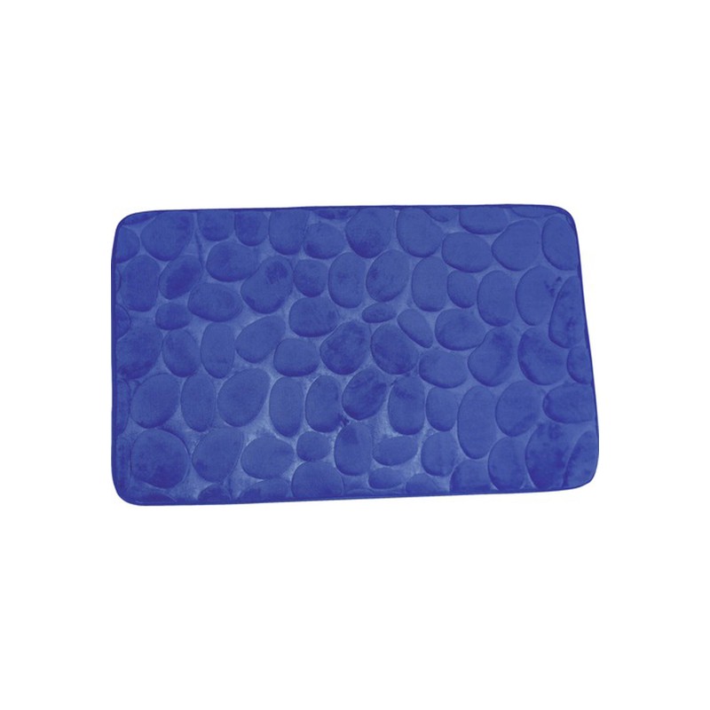 alfombra de bano de espuma piedras azul marino 40x60 cm