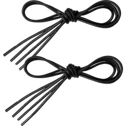 eden 2 pares de cordones eco cotton elegantes encerados negro 1.5mm 70