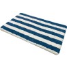 alfombra de microfibra 50x80 cm blanco/azul marino