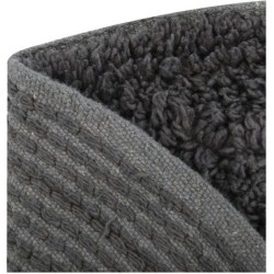 alfombra algodon rondo 57cm gris antracita msv plata