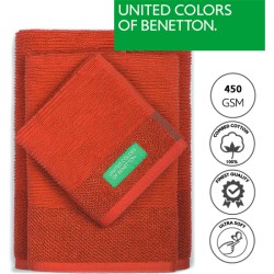 set 3pcs toallas de baño - 30x50 50x90 70x140cm - rojo casa benetton